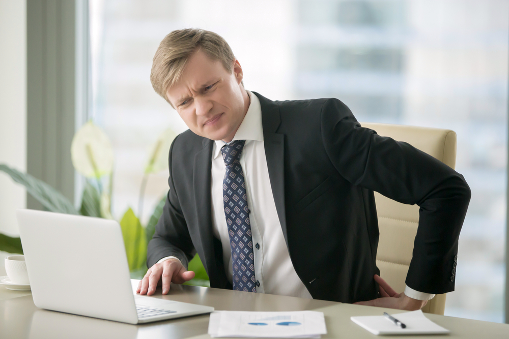 Man having back pain